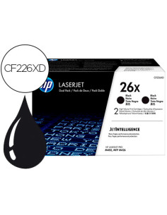 Toner hp laserjet pro 26x m402 mfp m426 negro pack de 2 unidades 9000 paginas