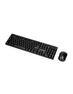 Set teclado + raton inalambrico q-connect 2.4g negro compatible windows 2