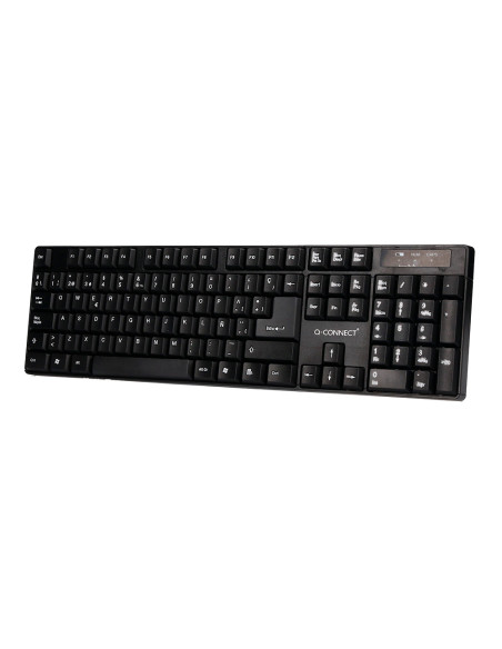 Set teclado + raton inalambrico q-connect 2.4g negro compatible windows