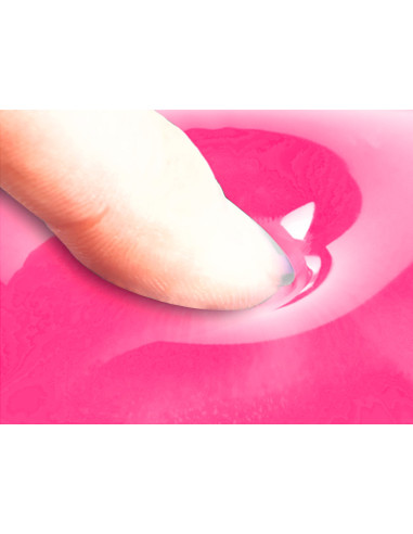 Alfombrilla para raton q-connect reposamuñecas de gel pvc color rosa 210x245x20 mm