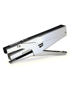 Grapadora tenaza rapid e10 cromado/negro capacidad 15 hojas usa grapas n 10