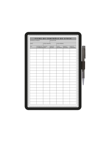 Marco porta anuncios tarifold magneto din a4 dorso adhesivo removible con portaboligrafo color negro