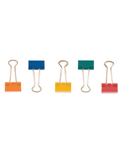 Pinza metalica q-connect reversible n.3 32 mm caja de 10 unidades colores surtidos 2