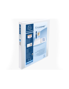 Carpeta exacompta canguro 2 anillas 30 mm din a4+ carton forrado polipropileno personalizable 3 bolsillos 2