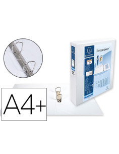 Carpeta exacompta canguro 2 anillas 40 mm din a4+ carton forrado polipropileno personalizable 3 bolsillos