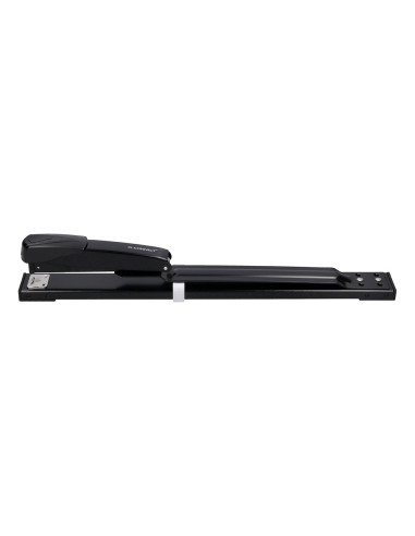 Grapadora q-connect kf02292 metalica brazo largo capacidad 20 hojas usa grapas 24/6 y 26/6 color negro