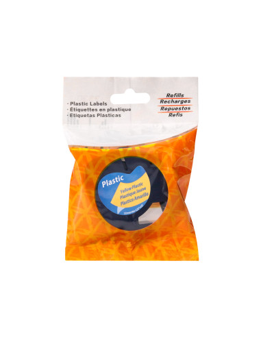 Cinta q-connect 12mm x 4mt negro-hiperamarillo para maquina letratag