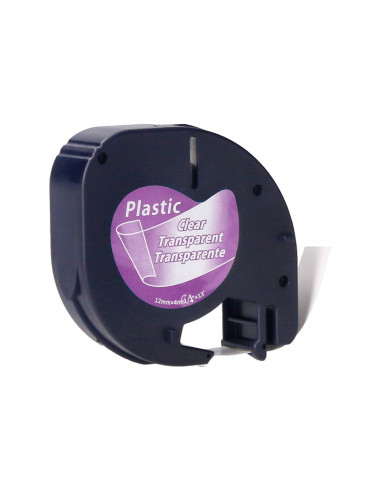 Cinta q-connect 12mm x 4mt transparente para maquina letratag
