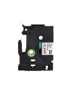 Cinta q-connect tze-131 transparente-negro 12mm longitud 8 mt 2