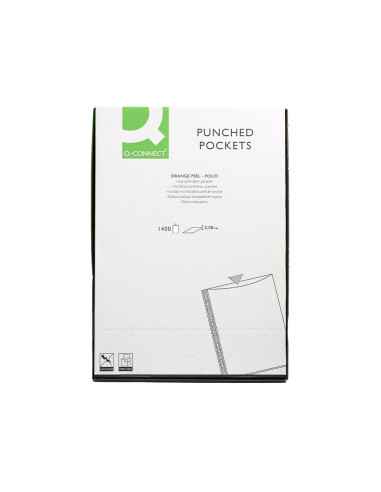 Funda multitaladro q-connect folio 80 mc piel de naranja caja de 1400 unidades