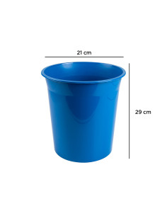Papelera plastico q-connect azul opaco 13 litros 275x285 mm 2