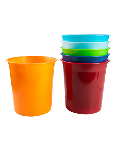 Papelera plastico q-connect transparente 13 litros 275x285 mm
