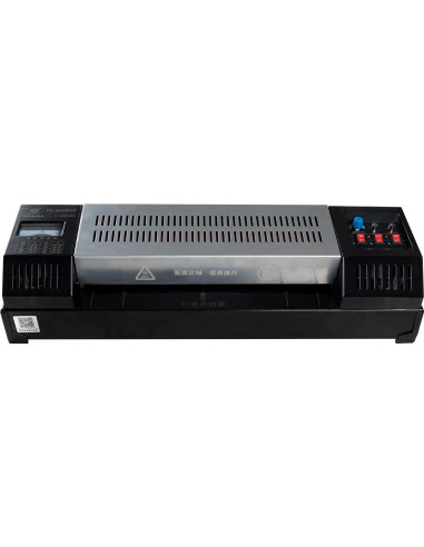 Plastificadora q-connect kf16918 profesional rugerizada caliente din a3 cuatro rodillos hasta 200 mc