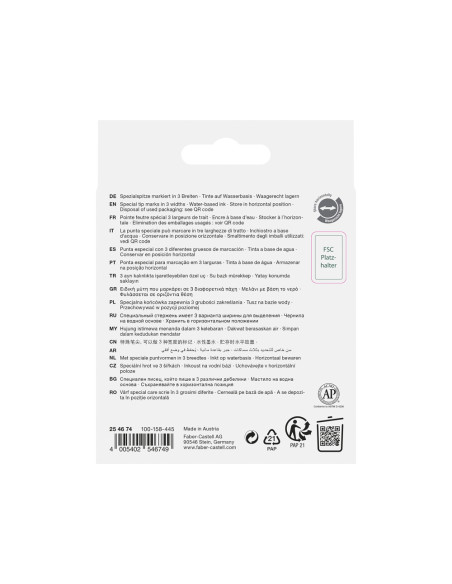 Rotulador faber fluorescente texliner 46 color metalico estuche 4 unidades colores surtidos