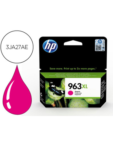 Ink-jet hp 963 xl officejet pro 9010 / 9020 / 9022 / 9023 / 9025 magenta 1600 paginas