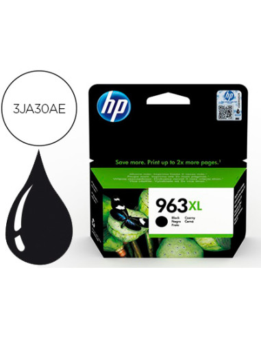 Ink-jet hp 963 xl officejet pro 9010 / 9020 / 9022 / 9023 / 9025 negro 2000 paginas