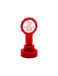 Sello artline emoticono excelente color rojo 22 mm diametro 2