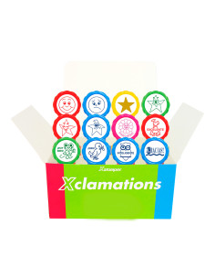 Sello x'stamper emoticono uso escolar expositor de 12 unidades surtidas 2