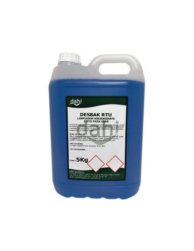 Limpiador bactericida dahi desbak azul garrafa 5 litros