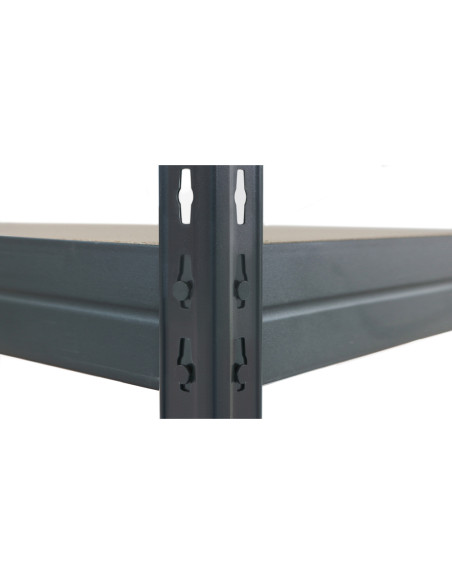 Estanteria metalica ar stocker 200x200x70 cm 4 estantes 450 kg por estante bandeja de madera sin tornillos