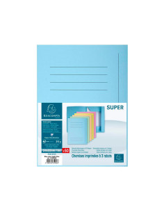 Subcarpeta cartulina con 3 solapas exacompta din a4 impresa azul claro 210 gr 2