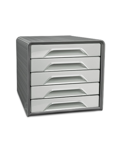 Fichero cajones de sobremesa cep smoove 5 cajones color gris 288x360x270 mm