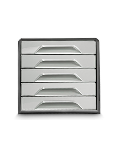 Fichero cajones de sobremesa cep smoove 5 cajones color gris 288x360x270 mm