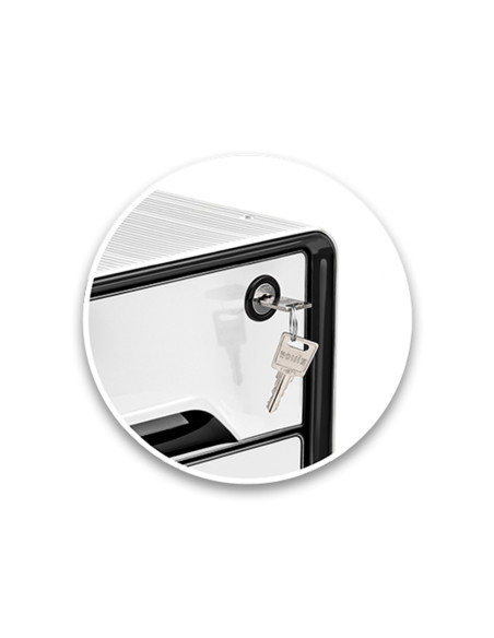 Fichero cajones de sobremesa cep smoove secure con cerradura 4 cajones color blanco/negro 288x360x270 mm