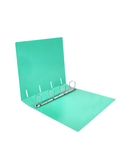 Carpeta liderpapel 4 anillas mixtas 40 mm polipropileno din a4 verde manzana opaco