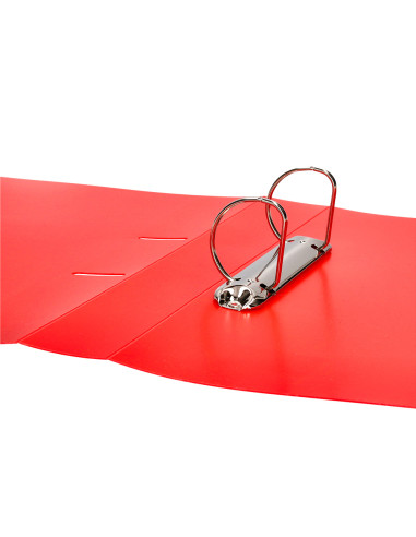 Carpeta liderpapel canguro 2 anillas 40 mm mixtas polipropileno din a4 rojo translicudo