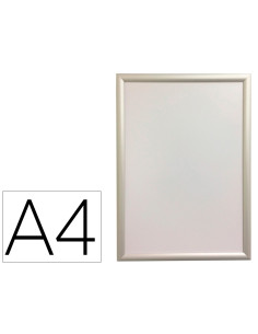 Marco porta anuncios q-connect din a4 marco de aluminio 24x32,7x1,2 cm