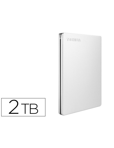 Disco duro externo toshiba canvio slim hdd 2,50 " 5.000 mbit/s usb 3.0 2 tb color blanco