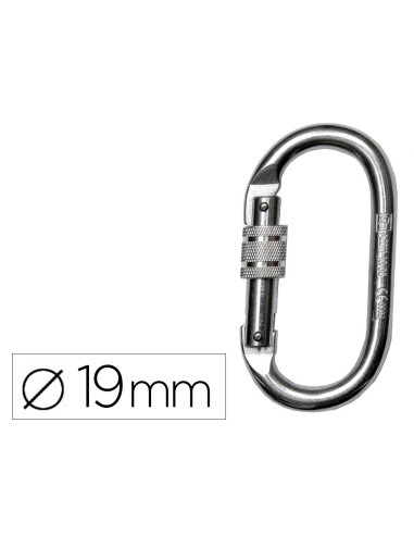 Mosqueton faru acero galvanizado virola 19 mm resistencia 25 kn