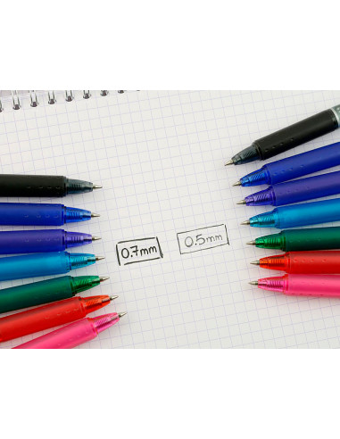 Boligrafo pilot frixion clicker borrable 0,7 mm punta media rojo en blister
