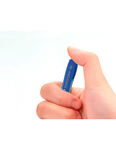 Boligrafo pilot super grip retractil sujecion de caucho tinta base de aceite en blister 1 azul + 1 rojo