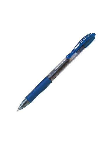 Boligrafo pilot g-2 azul tinta gel retractil sujecion de caucho en blister