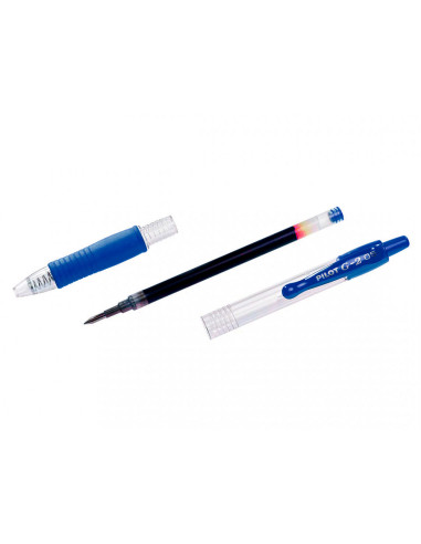 Boligrafo pilot g-2 azul tinta gel retractil sujecion de caucho en blister
