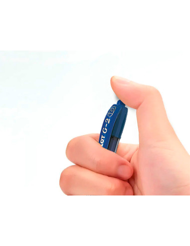Boligrafo pilot g-2 azul tinta gel retractil sujecion de caucho en blister