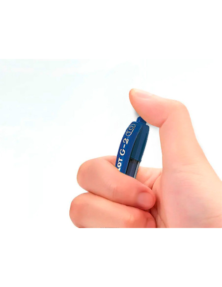 Boligrafo pilot g-2 azul tinta gel retractil sujecion de caucho en blister