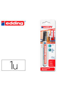 Rotulador edding marcador permanente 3000 negro n.1 punta redonda 1,5-3 mm blister de 1 unidad