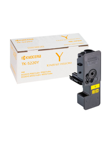 Toner kyocera mita tk-5220y amarillo ecosys m5521cdw, ecosys m5521cdn 1200 pag