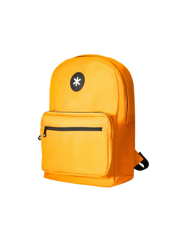 Cartera antartik mochila con asa y bolsillo frontal concremallera color mostaza 320x140x430 mm