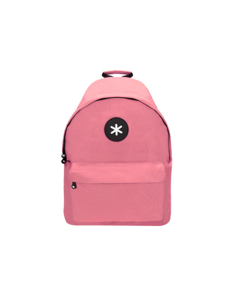 Cartera antartik mochila con asa y bolsillos con cremallera color coral 310x160x410 mm