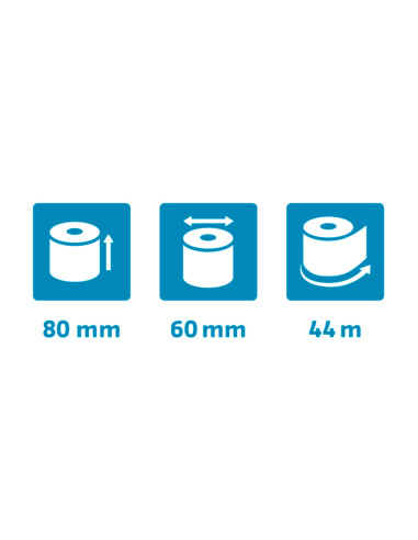 Rollo sumadora exacompta safe contact termico 80 mm x 60 mm 52 g/m2