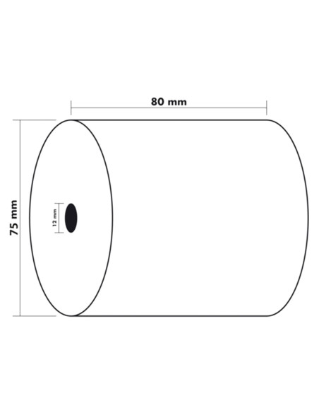 Rollo sumadora exacompta termico 80 mm x 80 mm 44 g/m2