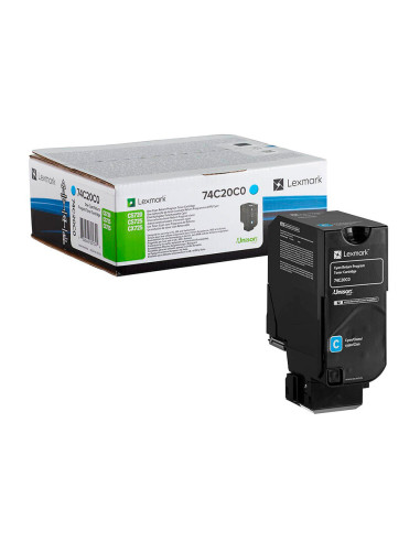 Toner lexmark laser 74c20c0 cx725de / cs720d e/ cs725de cian 3000 paginas