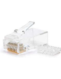 Conector nanocable rj45 8 hilos categoria 6