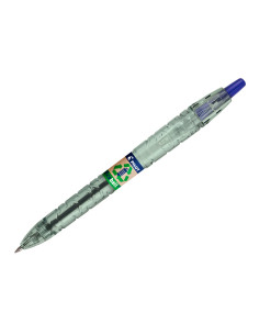 Boligrafo pilot ecoball plastico reciclado tinta aceite punta de bola 1 mm color azul 2