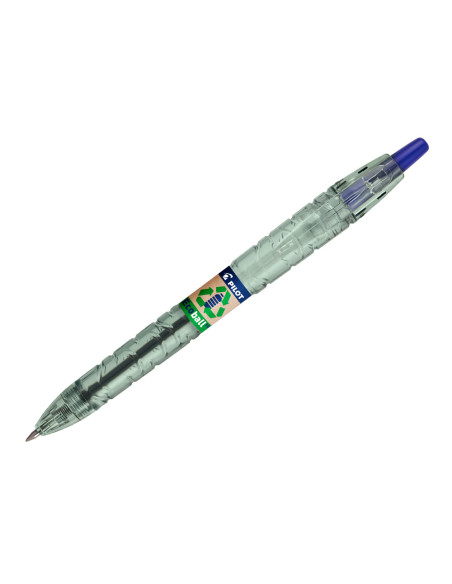 Boligrafo pilot ecoball plastico reciclado tinta aceite punta de bola 1 mm color azul