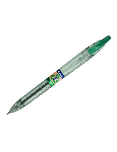 Boligrafo pilot ecoball plastico reciclado tinta aceite punta de bola 1 mm color verde 2